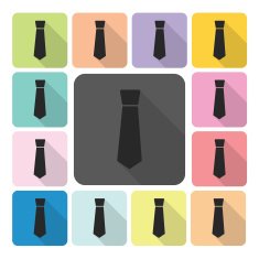 Tie Icon color set vector illustration N2