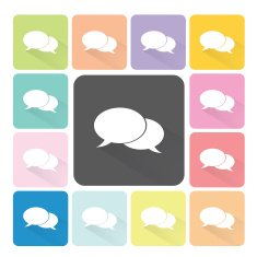 Bubble Icon color set vector illustration