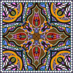 silk neck scarf or kerchief square pattern design N108