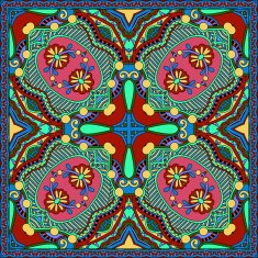 silk neck scarf or kerchief square pattern design N109