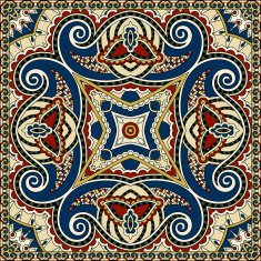 Traditional ornamental floral paisley bandanna N593