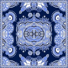 Traditional ornamental floral paisley bandanna N596