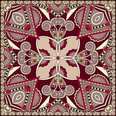 Traditional ornamental floral paisley bandanna Square ornament N90