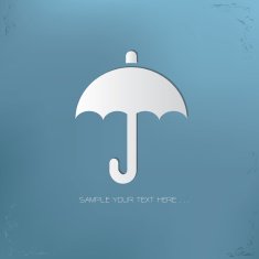 Umbrella symbol vector
