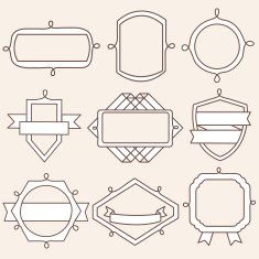 banner label vintage hipster