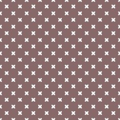 brown background fabric with white crosses seamless pattern