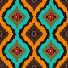 Abstract ethnic seamless pattern Ikat