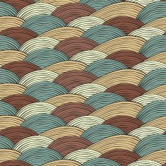 Seamless pattern with waves texture N7