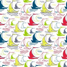 Seamless nautical pattern with ships N2