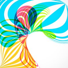 abstract colorful wave stripe pattern background N6