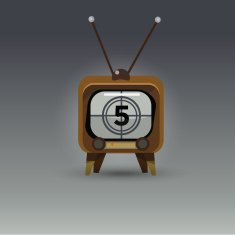 television in vintage style - vector illustration