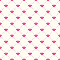 Seamless geometric pattern with hearts Vector illustration N2