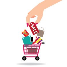 human hand Shopping concept