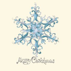 Vector Christmas Card Lace SnowFlake N7