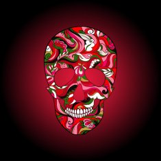 Vector Sugar Skull with ornament N7