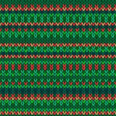 Knitted Seamless Red Orange Yellow Green Christmas Color Striped