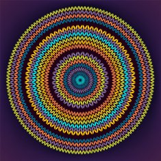 Style Circle Simple Color Vector Needlework Background