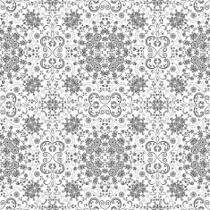 Seamless Outline Floral Pattern N10