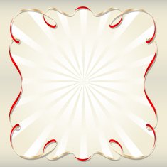 retro frame with ribbon vector illustration N3