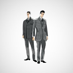 Vector sketch man in fashion clothes eps N4