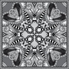 grey ornamental floral paisley bandanna N18