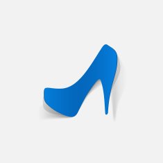 Realistic paper sticker shoes N7
