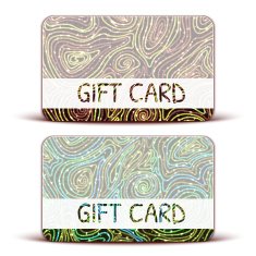Vector Gift Card with brightly pattern on background N2