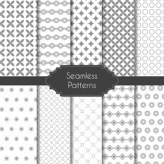 Set of geometric seamless patterns N6