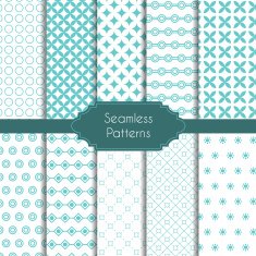 Set of geometric seamless patterns N7