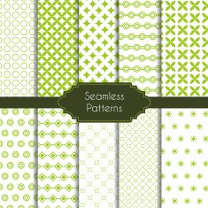 Set of geometric seamless patterns N8