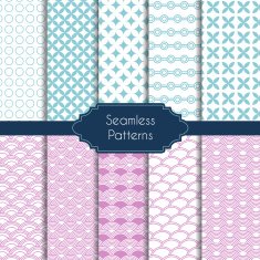 Set of geometric seamless patterns N10