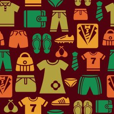 Clothing and Accessories Icons Seamless Background N2