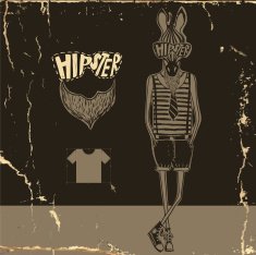 Hand Drawn Fashion Portrait Of Hipster Zebra N5