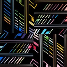 abstract color stripe pattern with black background