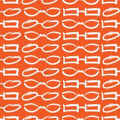 Glasses and Sunglasses Orange Seamless Pattern