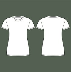 White t-shirt design template N3