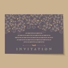 Beautiful vintage invitation cards layouts N16