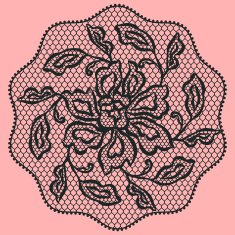 Vintage fashion lace ornament background with flowers N2