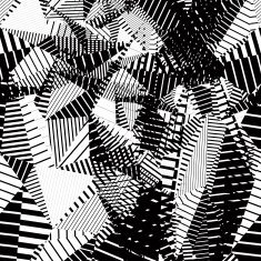 Contrast creative continuous lines pattern black and white