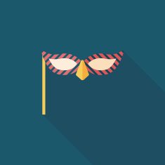 party mask flat icon with long shadow eps10 N48