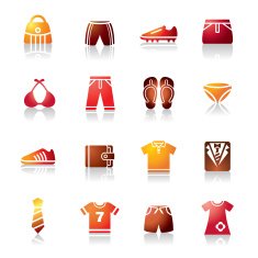 Clothing and Accessories Colorful Icons N2
