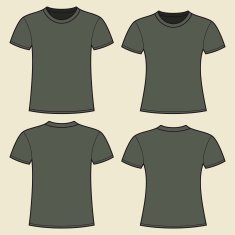 Blank t-shirts template N5