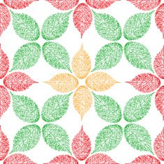 Autumn leaves seamless pattern floral background N28