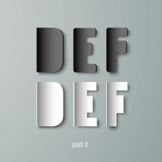 Vector Paper Graphic Alphabet white and black DEF
