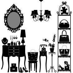 Woman Cosmetic Accessories Room Furniture