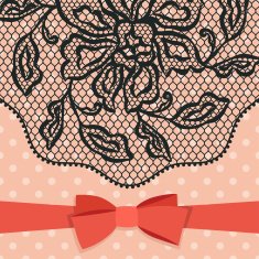 Vintage fashion lace ornament background with flowers N3