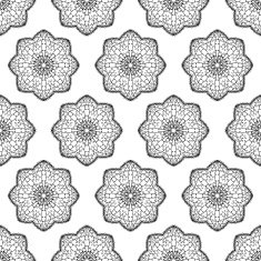 Seamless pattern with flower silhouettes N6