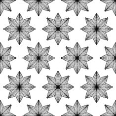 Seamless pattern with flower silhouettes N9