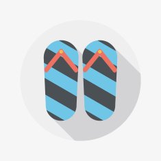 flip flop flat icon with long shadow N15