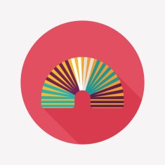 Rainbow spiral flat icon with long shadow eps10 N12